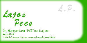 lajos pecs business card